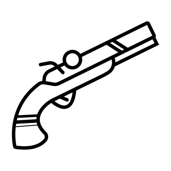 Pistola Pistola Icono Vector Ilustración — Vector de stock