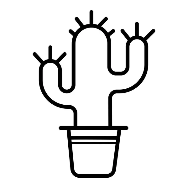 Cactus Icono Plano Ilustración Vectorial — Archivo Imágenes Vectoriales
