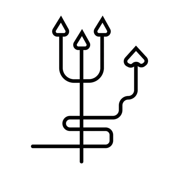 Icono Tridente Diablos Ilustración Vectorial — Vector de stock