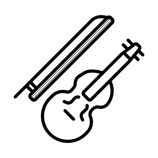 Musical Violin Icon Vector Illustration — Stock Vector