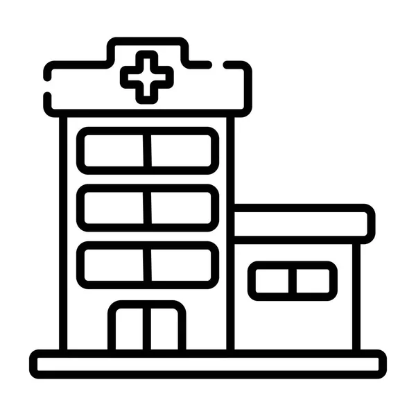 Icona Dell Edificio Ospedaliero Illustrazione Vettoriale — Vettoriale Stock