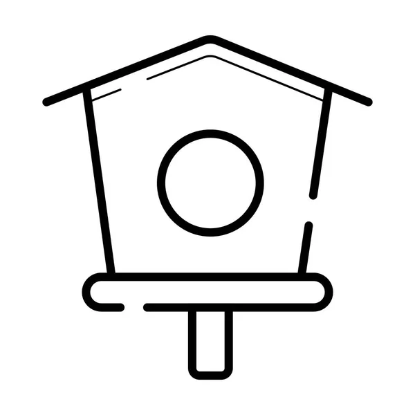 Icône Plate Bird House Illustration Vectorielle — Image vectorielle