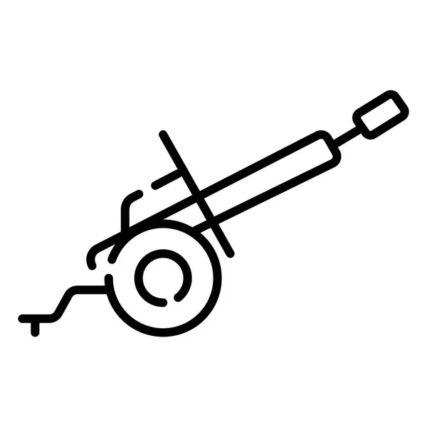 Cannon Silueta Ikona Vektorové Ilustrace — Stockový vektor