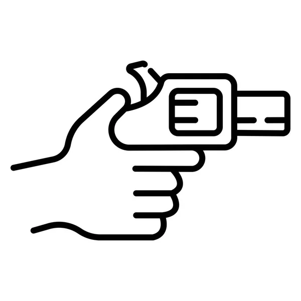 Main Avec Icône Pistolet Illustration Vectorielle — Image vectorielle