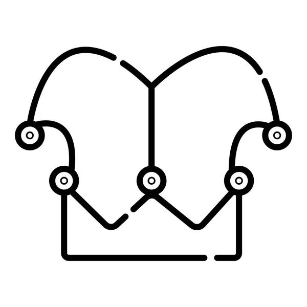 Значок Капелюха Клоуна Простий Вечірній Знак Векторні Ілюстрації — стоковий вектор