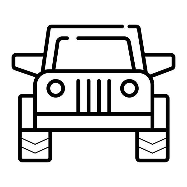 Geländewagen Einzelnes Flaches Symbol Auf Weißem Hintergrund Vektorillustration — Stockvektor