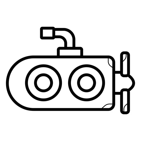 Simple Icon Submarine Vector Illustration — Stock Vector