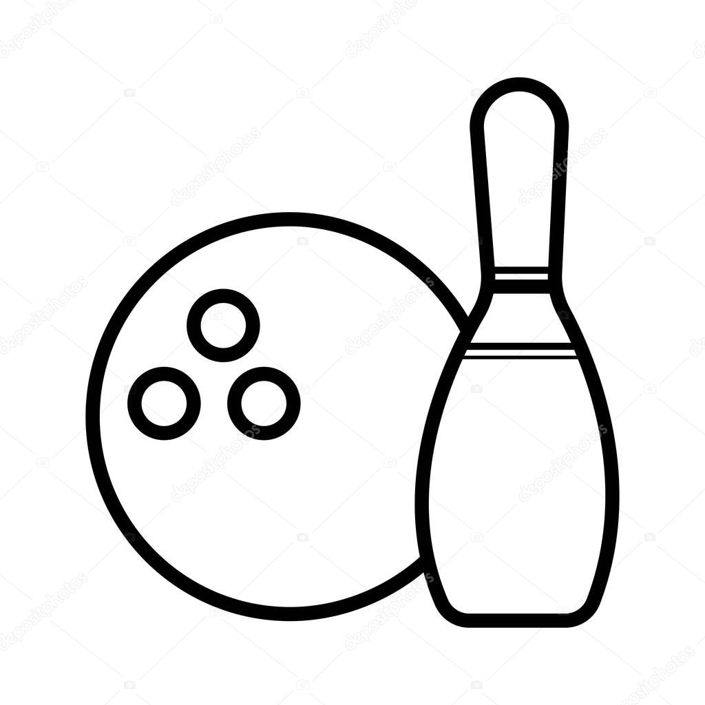 Bowling flat icon, vector illustration