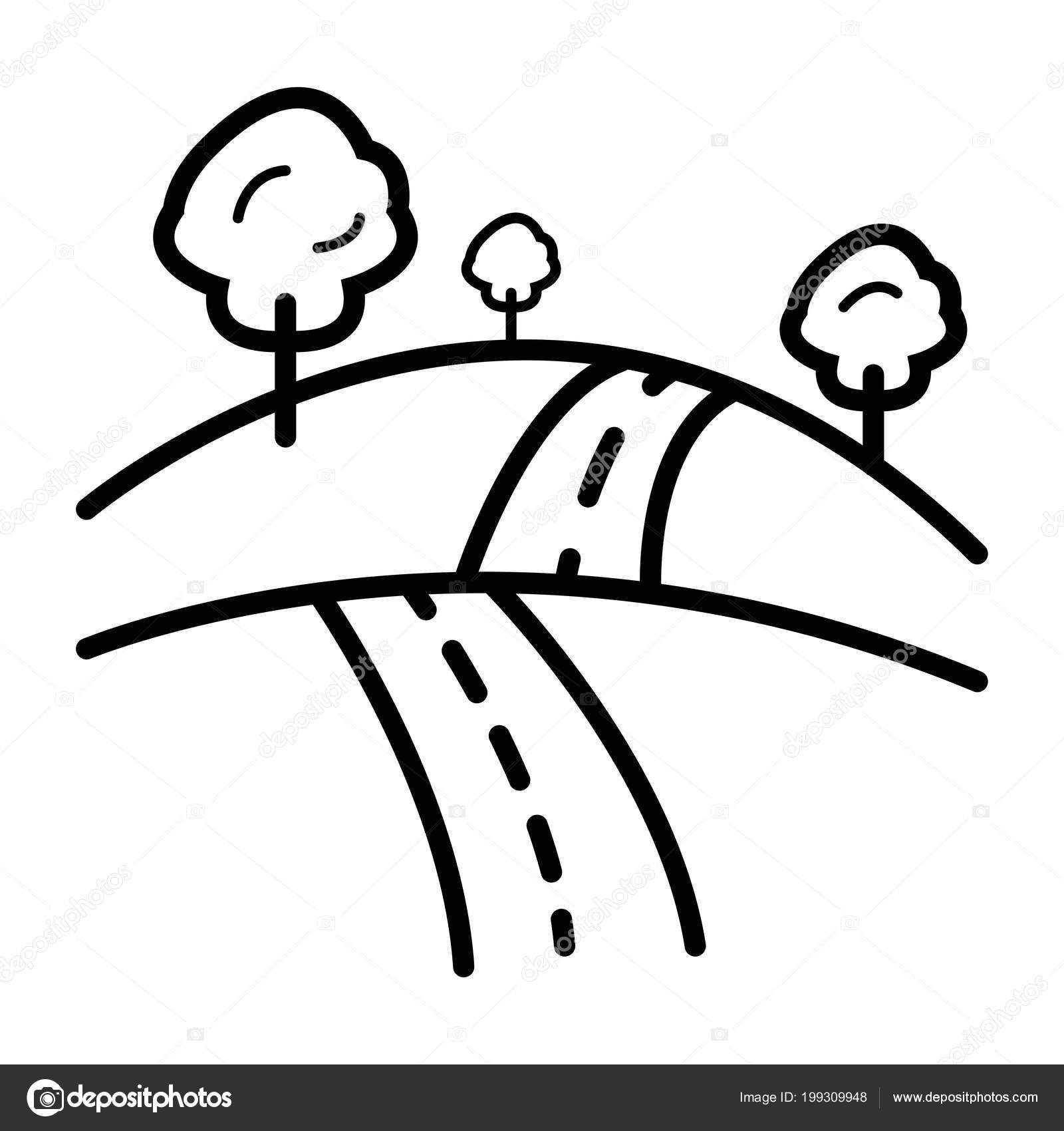 Forest Road Icon Vector Vector Image By C Secon Vector Stock