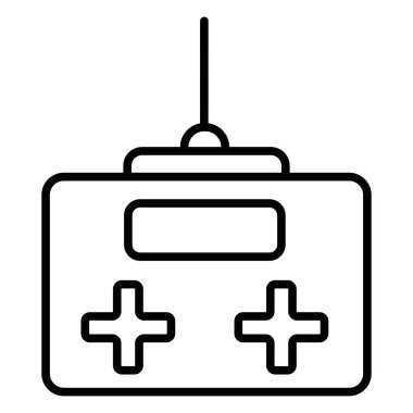 Oyun çubuğu simgesi, oyun kumandası sembolü, vektör çizim