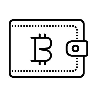 cüzdan düz simgesi, vektör illüstrasyonu