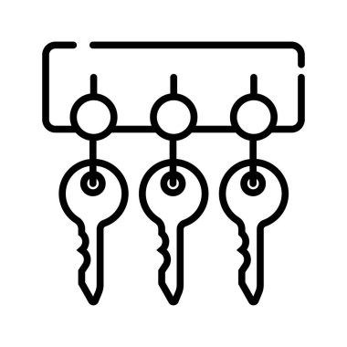 Anahtarları simge seti, vektör çizim