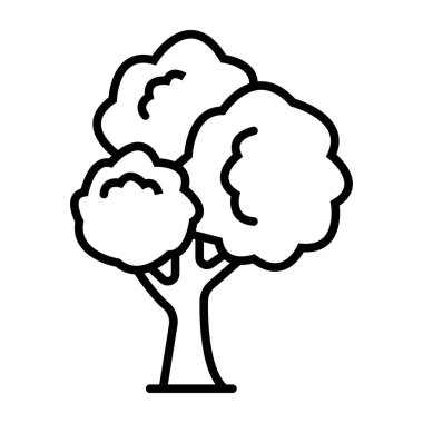 ağaç simgesi vektör illüstrasyonu