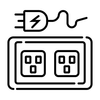 soket simge vektör takın