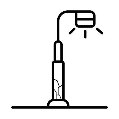 sokak ışık simge vektör