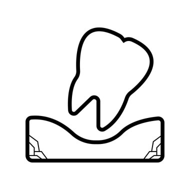 Diş simgesi, diş simge vektör, beyaz arka plan üzerinde izole trendy düz stil. Diş simge görüntüsünü, diş simgesi illustratio