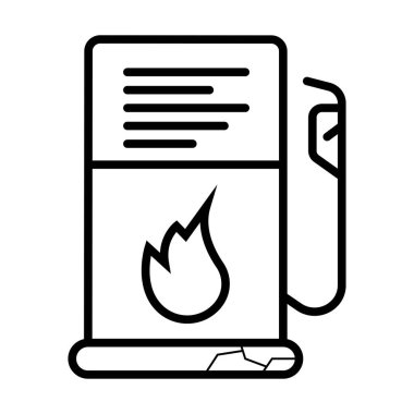 Benzin istasyonu doğrusal simgesi