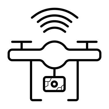 İHA simgesi vektör illüstrasyonu