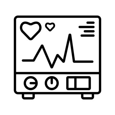 kardiyogram simge vektör görüntü