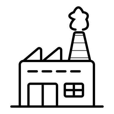 Fabrika simgesi vektör illüstrasyonu