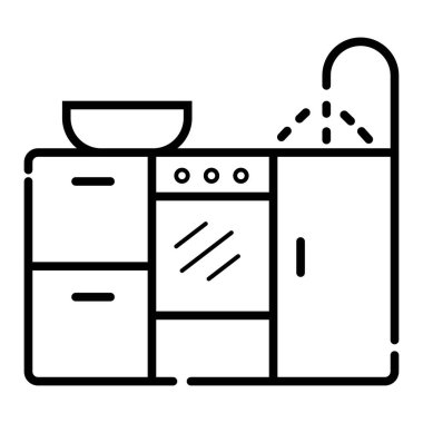 Mutfak simgesi vektör illüstrasyonu