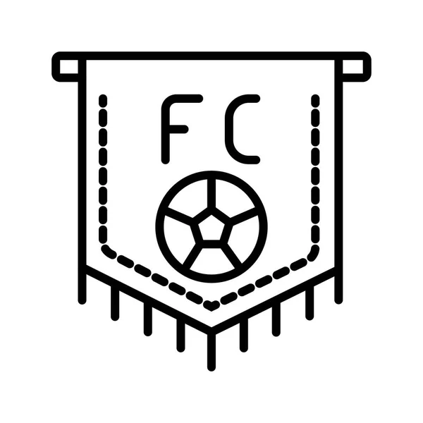 Ilustración Del Icono Del Banderín Fútbol — Vector de stock