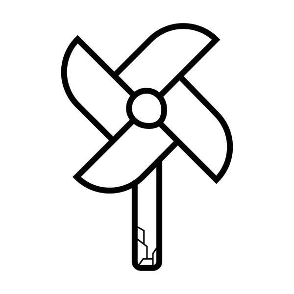 Pinwheel Ícone Vetor Ilustração —  Vetores de Stock