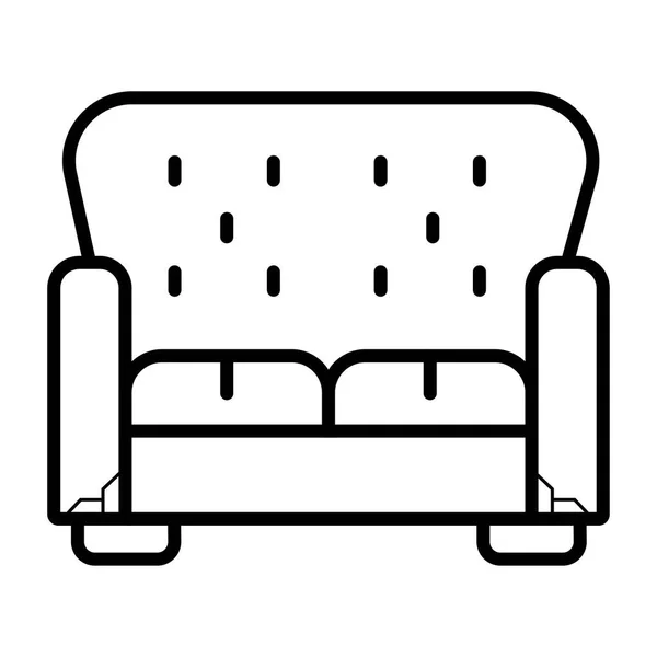 Sofa Symbol Illustration Isoliert Vektor Zeichen Symbol — Stockvektor