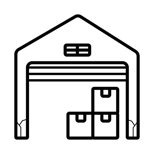 Conception Icône Entrepôt Vecteur Propre — Image vectorielle