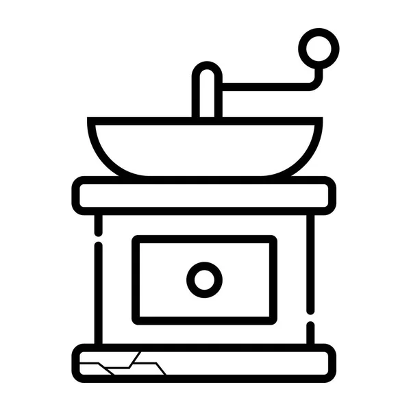 Molinillo Café Manual Icono Del Vector — Vector de stock