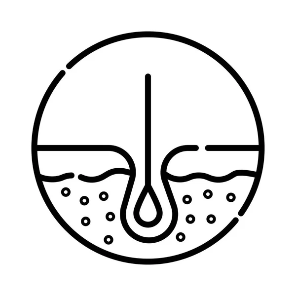 Икона Волос Изолированное Удаление Человека Расти Медицинская Лампочка — стоковый вектор