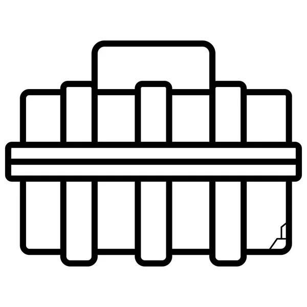 Caja Herramientas Icono Vector Caja — Vector de stock