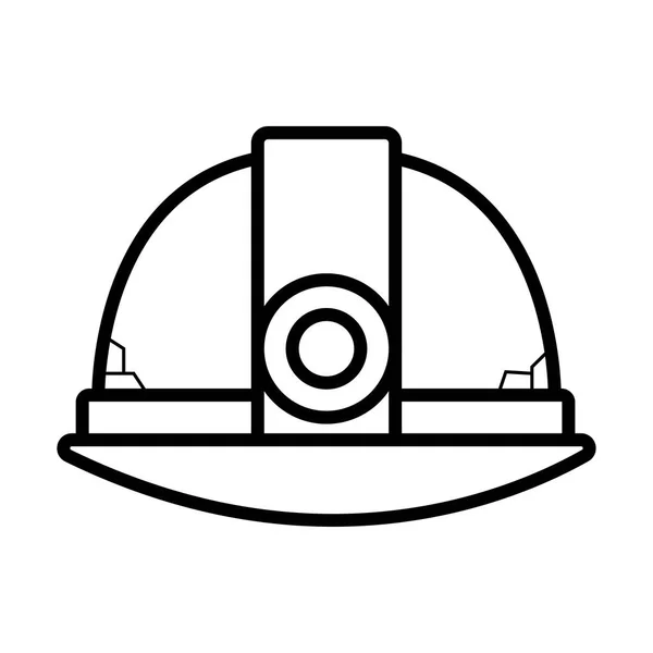 Miner Icon Helmet Vector — Stock Vector