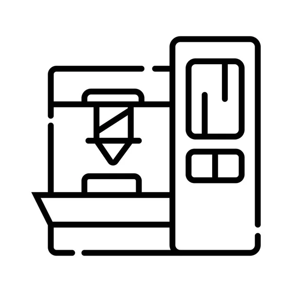 Automatización Brazo Robótico Línea Producción Símbolo — Vector de stock