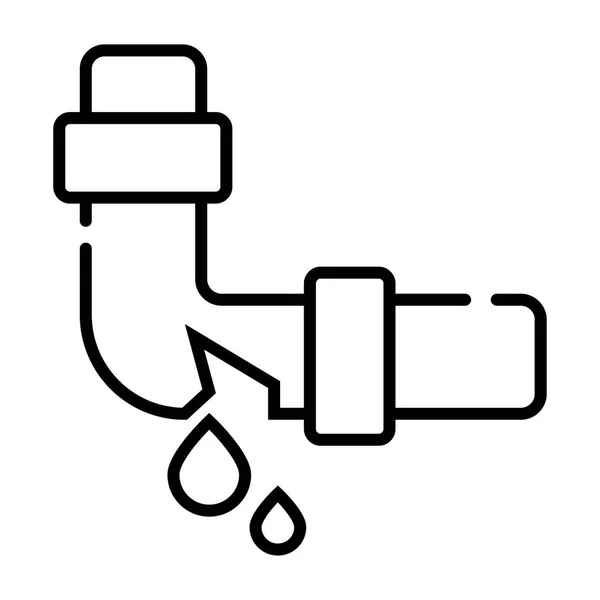 Dripping Water Pipe Icon — Stock Vector
