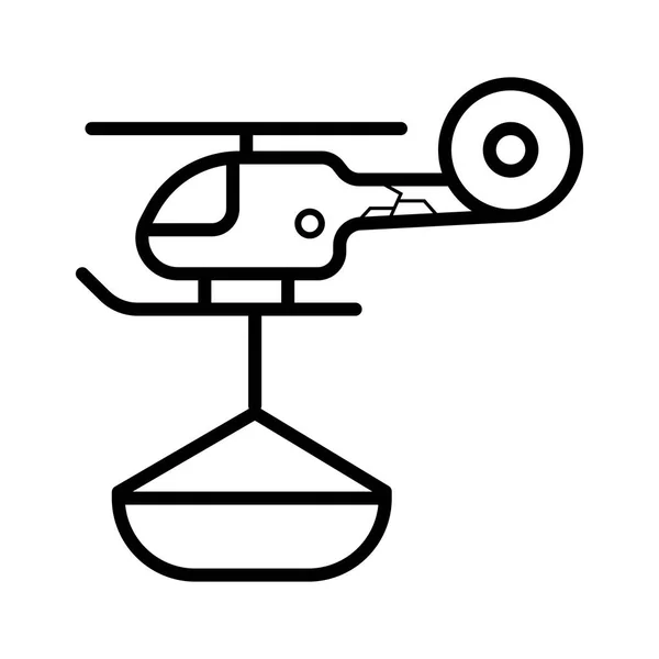 Helikoptervektorliniensymbol Isoliert Auf Weißem Hintergrund Helikopterzeilensymbol Für Infografik Website Oder — Stockvektor