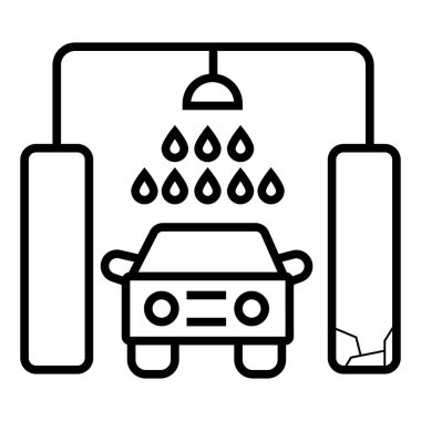 Oto yıkama simge vektör