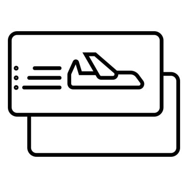 Vektör Uçak Bilet simgesi