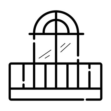 balkon vektör simge tasarlamak