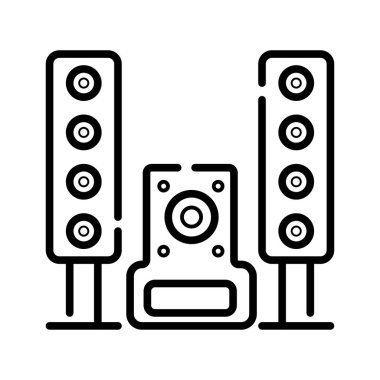 müzik sistemi simge vektör