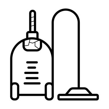 Elektrikli süpürge simge vektör
