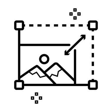 Kırpma simge vektör çizim