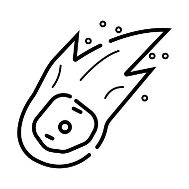 Alev göktaşı simge vektör