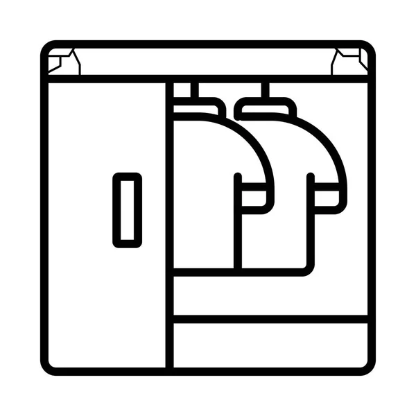 Kledingkast Pictogram Vector Thuis — Stockvector