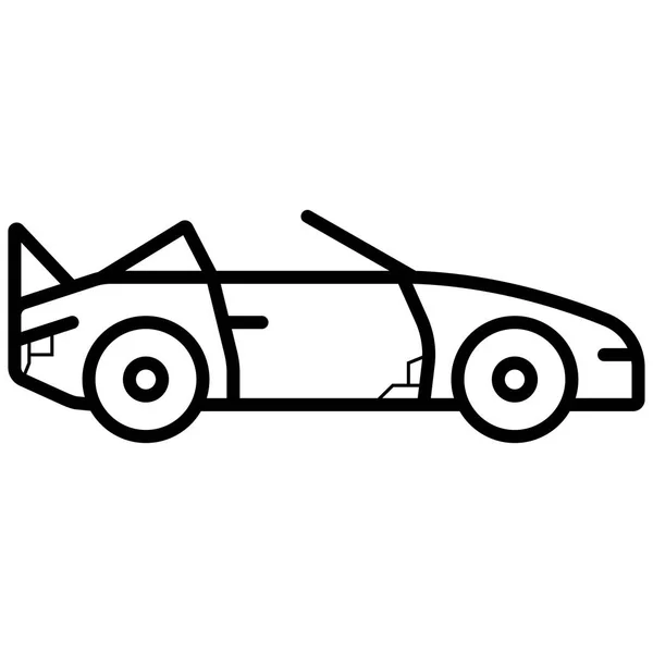 Cabrio Spor Araba Simge Vektör — Stok Vektör
