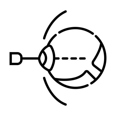 Lazer göz cerrahisi doğrusal simgesini