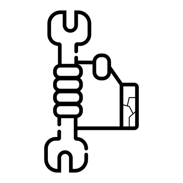Hand Holding Wrench Vector Icon — Stock Vector
