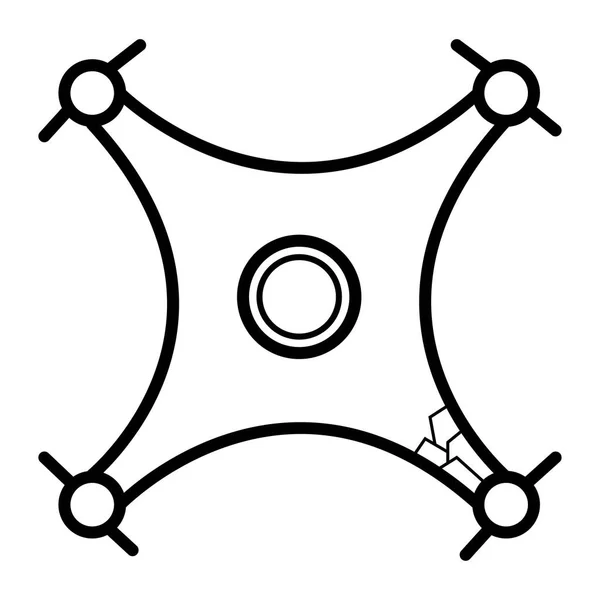 Drone Quadrocopter Pictogram Illustratie — Stockvector