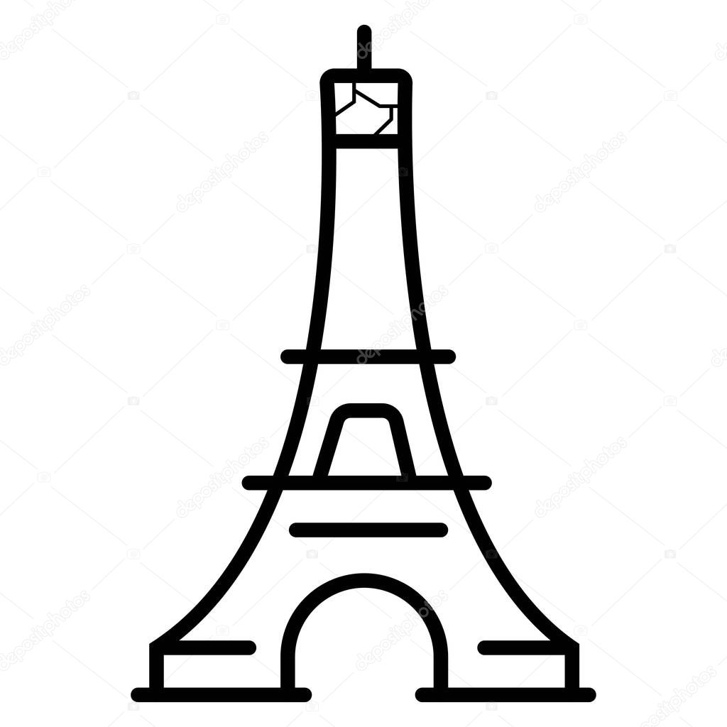 Eiffel tower in Paris vector icon