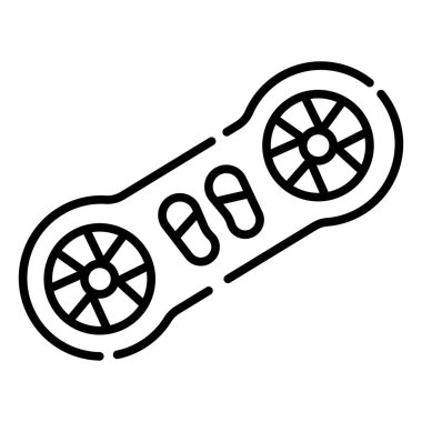 gölge ile basit hoverboard simgesi